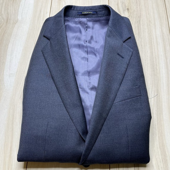 Charles Tyrwhitt Super 110s Sports Jacket 100% Wool Gray Men's Size 36R Slim Fit